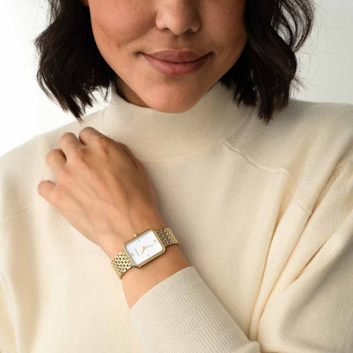 ELEGANCE Watch With Gold Woven Steel