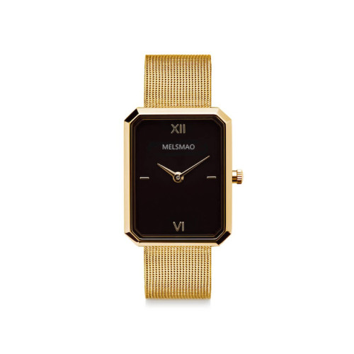ELEGANCE Watch With Gold Black Mesh