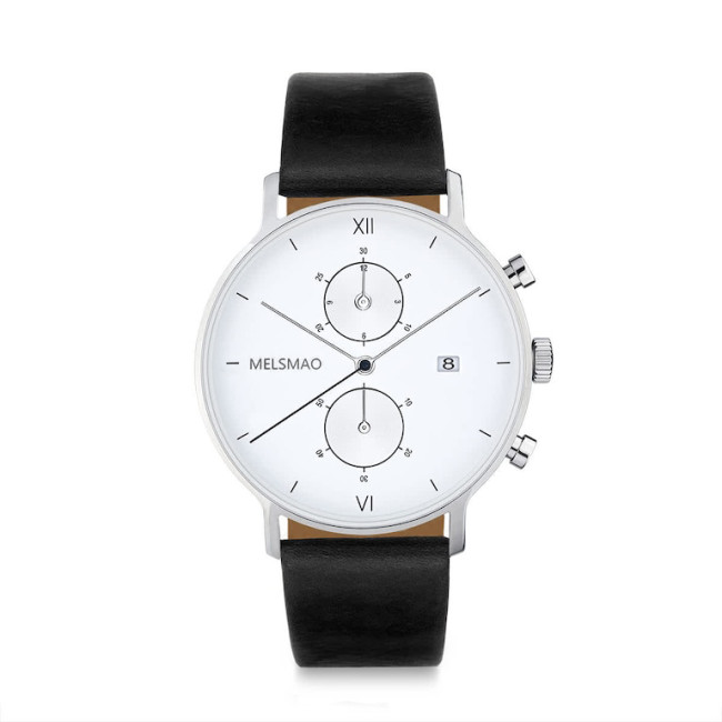POISE Silver Black Leather
