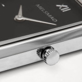 ELEGANCE Watch With Silver Black Steel