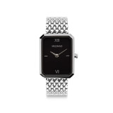 ELEGANCE Watch With Silver Black Woven Steel