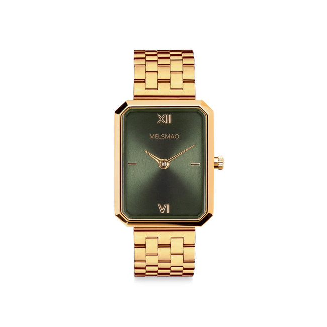 ELEGANCE Watch With Gold Green Steel