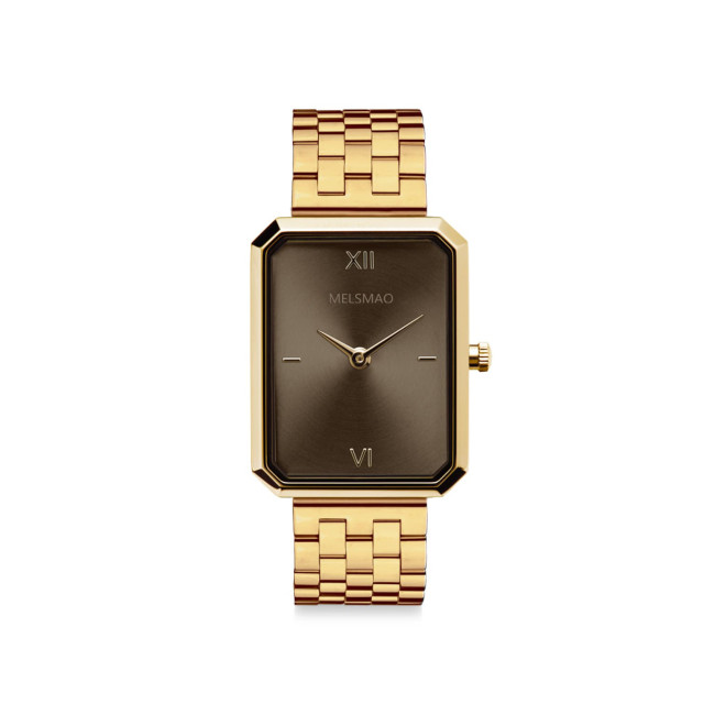 ELEGANCE Watch With Gold Brown Steel