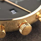 POISE Small Gold Black Woven Steel
