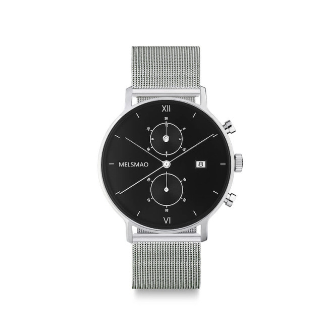 POISE Small Silver Black Mesh