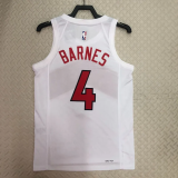 22-23 Raptors BARNES #4 White Top Quality Hot Pressing NBA Jersey
