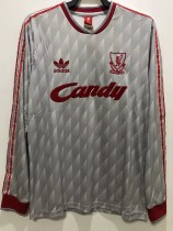1989 LIV Away Long Sleeve Retro Soccer Jersey