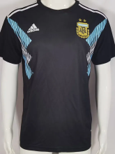 2018 Argentina Black Retro Soccer Jersey