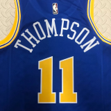 22-23 WARRIORS THOMPSON #11 Blue Top Quality Hot Pressing NBA Jersey (Retro Logo)