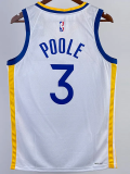 22-23 WARRIORS POOLE #3 White Top Quality Hot Pressing NBA Jersey