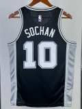 22-23 SA Spurs SOCHAN #10 Black Top Quality Hot Pressing NBA Jersey