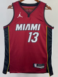 22-23 HEAT ADEBAYO #13 Red Top Quality Hot Pressing NBA Jersey (Trapeze Edition)