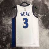 22-23 Wizards BEAL #3 White Top Quality Hot Pressing NBA Jersey (Retro Logo)