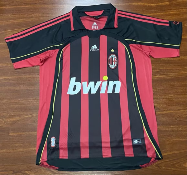 2006-2007 ACM Home UCL Version Retro Soccer Jersey