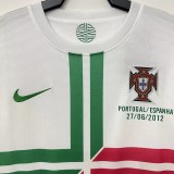2012 Portugal Away Long Sleeve Retro Soccer Jersey (胸前小字)