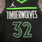 22-23 TIMBERWOLVES TOWNS #32 Black Top Quality Hot Pressing NBA Jersey (Trapeze Edition)