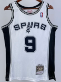 2002-03 SA Spurs PARKER #9 White Retro Top Quality Hot Pressing NBA Jersey
