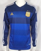 2014-2015 Argentina Away Long Sleeve Retro Soccer Jersey