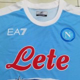 21-22 Napoli Commemorative Edition Sky Blue Fans Soccer Jersey