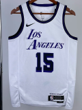 22-23 LAKERS REAVES #15 White City Edition Top Quality Hot Pressing NBA Jersey