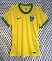 2021 Brazil Home Women Retro Soccer Jersey