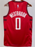 2018-19 ROCKETS WESTBROOK #0 Red Retro Top Quality Hot Pressing NBA Jersey