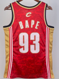 2023 Cleveland Cavaliers & BAPE #93 Red Top Quality Hot Pressing NBA Jersey