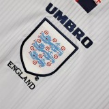1998 England Home Retro Long Sleeve Soccer Jersey