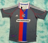2000-2001 Lyon Away Gray Retro Soccer Jersey