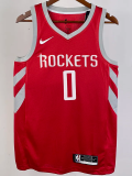 2018-19 ROCKETS WESTBROOK #0 Red Away Top Quality Hot Pressing NBA Jersey