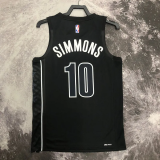 22-23 NETS SIMMONS #10 Black Top Quality Hot Pressing NBA Jersey (Trapeze Edition)
