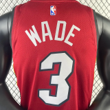 22-23 HEAT WADE #3 Red Top Quality Hot Pressing NBA Jersey (Trapeze Edition)