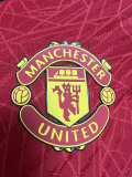 23-24 Man Utd Home Long Sleeve Player Version Soccer Jersey