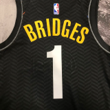 NETS BRIDGES #1 Black Top Quality Hot Pressing NBA Jersey