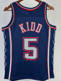 2006-07 NETS KIDD #5 Dark Blue Retro Top Quality Hot Pressing NBA Jersey