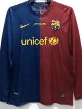 2008-2009 BAR Home Retro Long Sleeve Soccer Jersey (UCL版有决赛字)