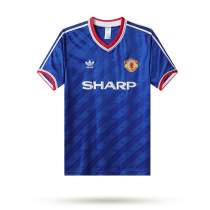 1986 Man Utd Blue Retro Soccer Jersey