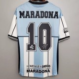 MARADONA 10# Argentina Home Retrot Soccer Jersey 2001