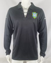 2004 Brazil Black Long sleeves Retro shirts