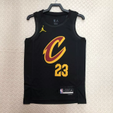 22-23 Cleveland Cavaliers JAMES #23 Black Top Quality Hot Pressing NBA Jersey (Trapeze Edition)