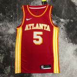HAWKS MURRY #5 Red Top Quality Hot Pressing NBA Jersey (Trapeze Edition)
