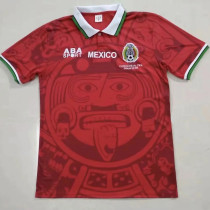 1998 Mexico Away Red Retro Soccer Jersey