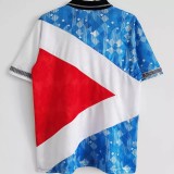 1990 England Blue White Red Retro Soccer Jersey