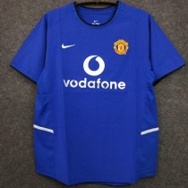 2002-2004 Man Utd Away Blue Retro Soccer Jersey
