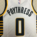 22-23 Indiana Pacers POYTHRESS #0 White Top Quality Hot Pressing NBA Jersey