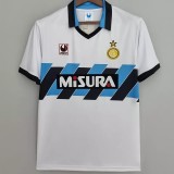1990-1991 INT Away White Retro Soccer Jersey