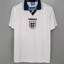 1996 England Home Retro Soccer Jersey