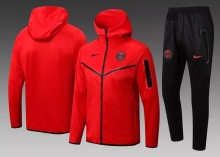 22-23 PSG Red Hoodie Jacket Tracksuit#F396