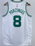 22-23 CELTICS PORZINGIS #8 White Top Quality Hot Pressing NBA Jersey