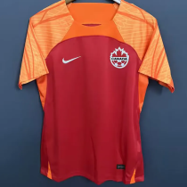 23-24 Canada Orange Red Fans Soccer Jersey